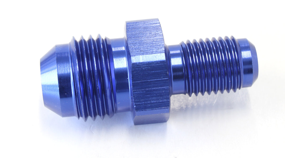 AF707-06 - 3/8"-24 DUAL SEAT FLARE -6AN BLUE ALSO CAN BE WASHER SEAL