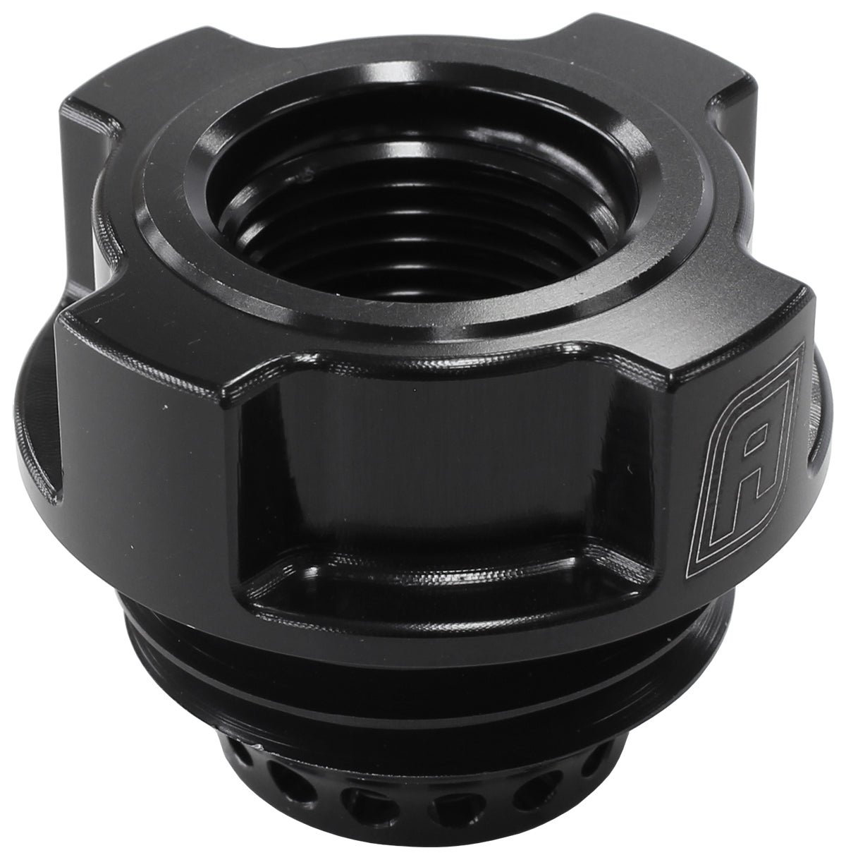 AF708-10-12BLK - FORD XR6 OIL FILL CAP BREATHERPCV BARRA SCREW IN -10AN OEM