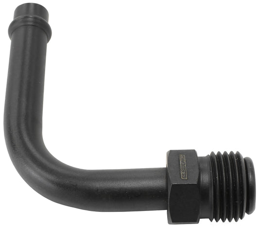 AF714-27BLK - HOLLEY CARB INLET FITTINGS 5/8INVERTED TO 3/8" BARB 90 DEG