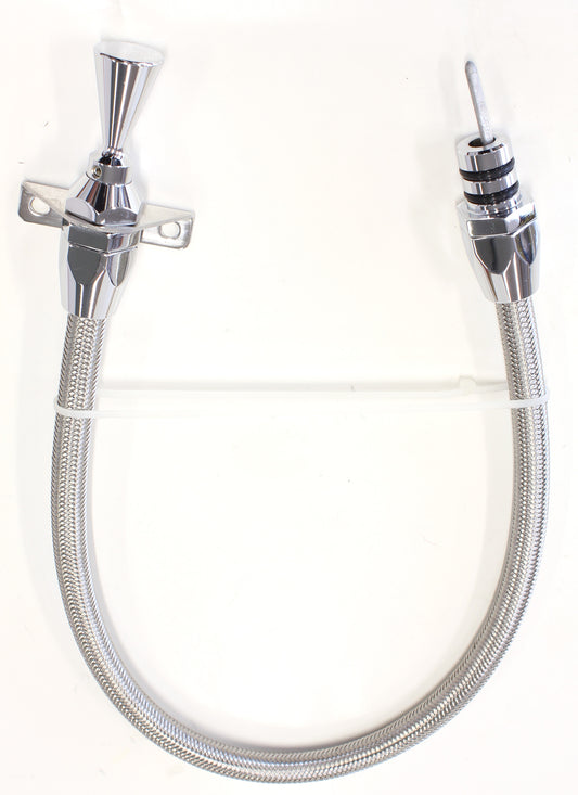 AF72-2500 - GM TH350 TH400 TRANS DIPSTICK FIREWALL MOUNT CHROME FINISH