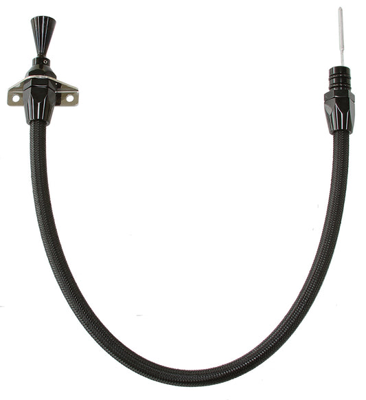 AF72-2501BLK - GM POWERGLIDE TRANS DIPSTICK FIREWALL MOUNT BLACK FINISH