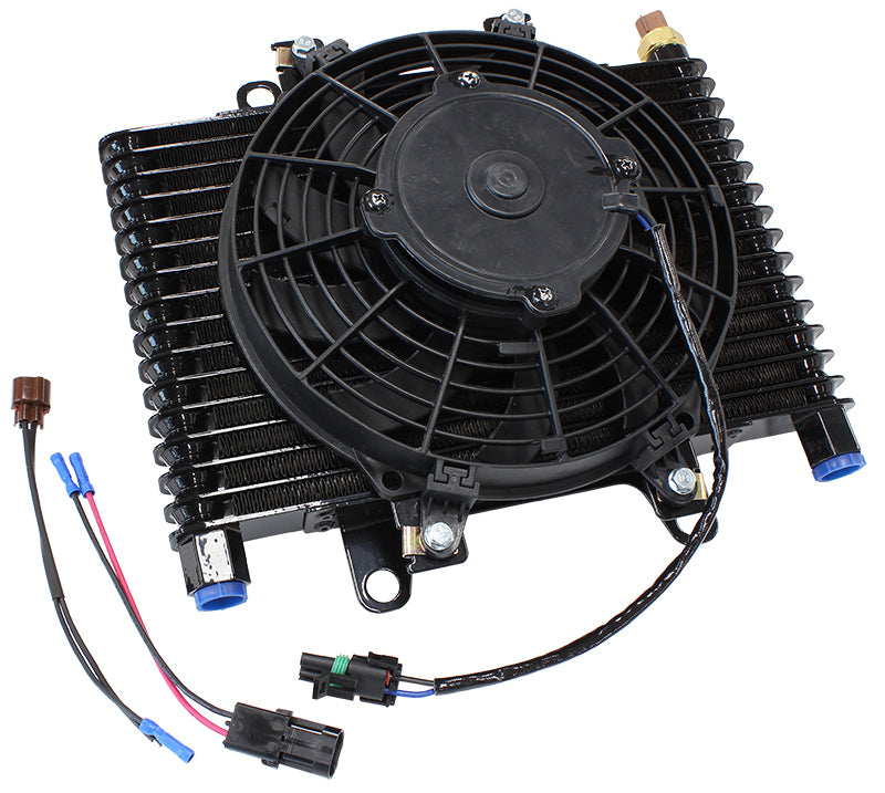 AF72-6001 - 13.5 x 9" COMP TRANS COOLER WITH 120w FAN & SWITCH -10ORB
