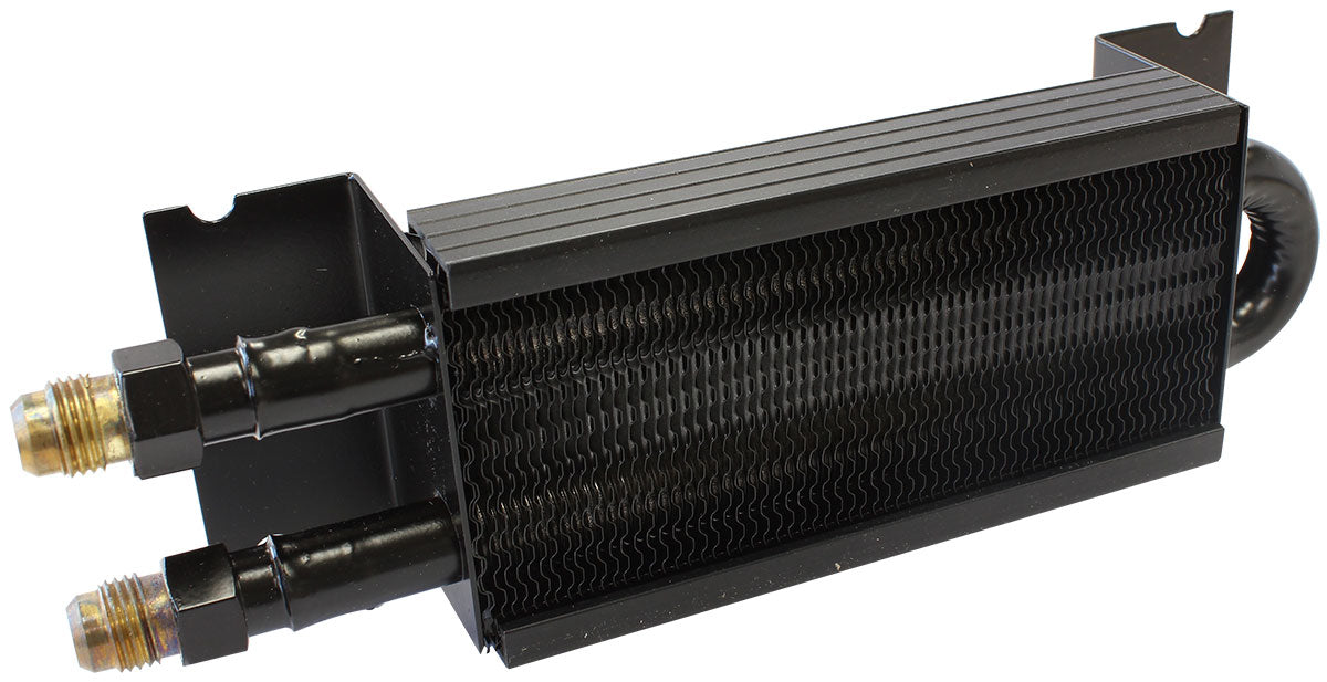 AF72-6010 - Compact Fluid Cooler Male -6 AN, 8-7/8" x 2-5/8" x 1-3/4"