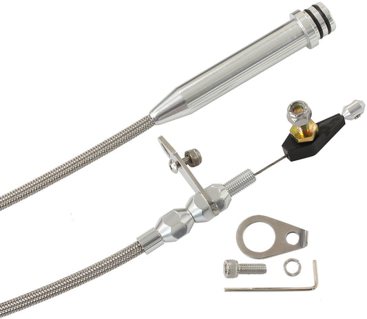 AF72-7000 - AEROFLOW KICKDOWN CABLE TH700 4L60 EARLY CHROME FINISH
