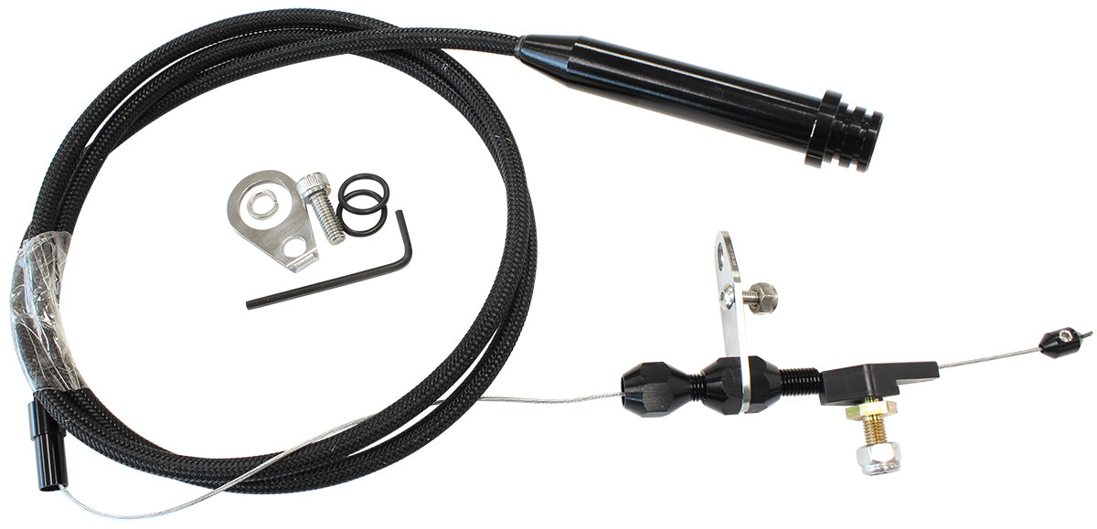 AF72-7000BLK - AEROFLOW KICKDOWN CABLE TH700 4L60 EARLY BLACK FINISH