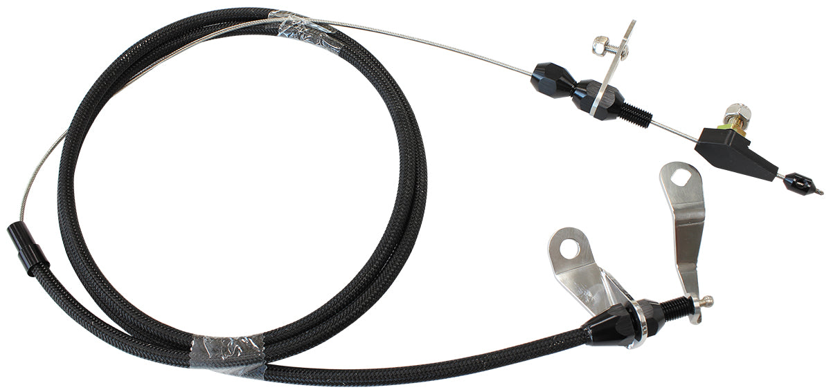 AF72-7003BLK - AEROFLOW KICKDOWN FORD C4 CABLE BLACK FINISH