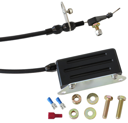 AF72-7004BLK - AEROFLOW KICKDOWN GM TH400 CABLE BLACK FINISH