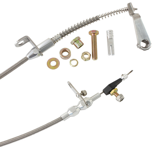 AF72-7005 - AEROFLOW KICKDOWN FORD AOD CABLE CHROME FINISH