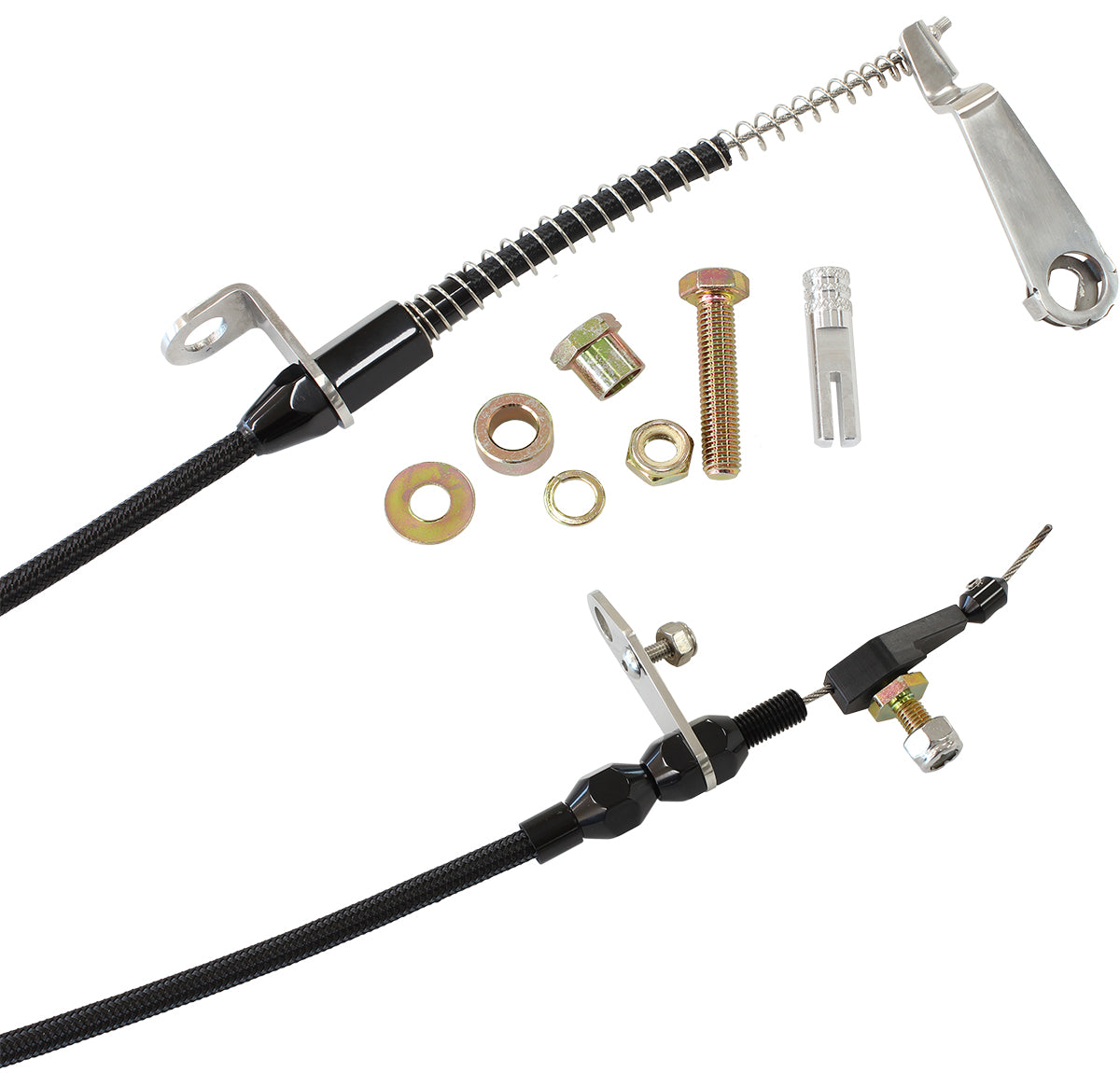 AF72-7005BLK - AEROFLOW KICKDOWN FORD AOD CABLE BLACK FINISH