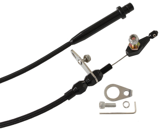 AF72-7007BLK - AEROFLOW KICKDOWN GM TH350 CABLE BLACK FINISH