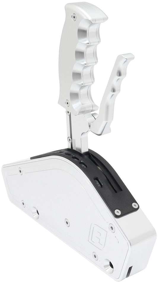 AF72-9030 - Bang Shift ATTACK SL 2,3,4 Speed Gate Shifter - Silver Finish Rear Exit Cable Design