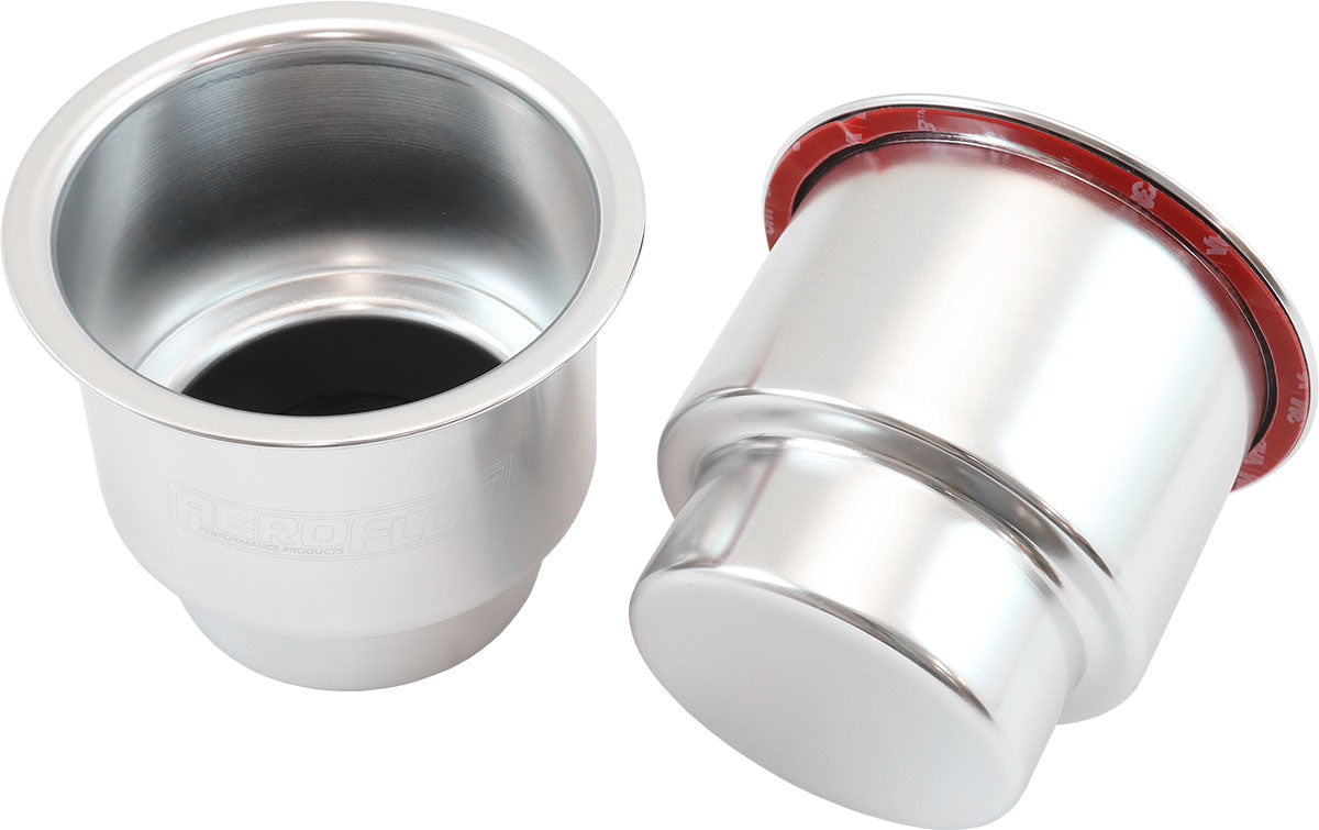 AF72-9088 - LARGE CUP HOLDERS SILVER PAIR SHIFTER RISER DRINK HOLD