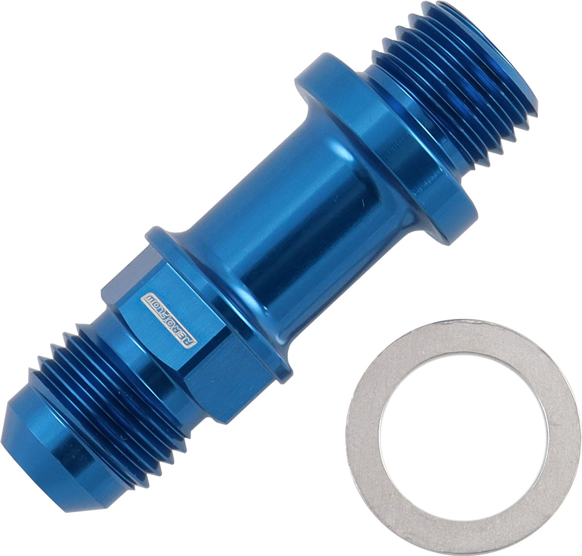 AF732-06L - METRIC M14 x 1.5mm TO -6 LONG EXTENSION 51mm BLUE MALE -6AN