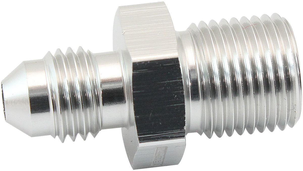 AF742-04S - METRIC M14 X 1.25MM TO -4AN SILVER MALE M14 X1.25MM TO -4