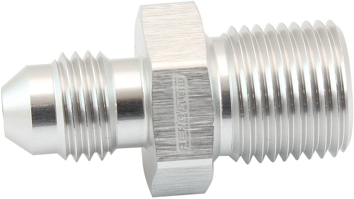 AF742-06S - METRIC M14 X 1.25MM TO -6AN SILVER MALE M14x1.25MM TO -6AN