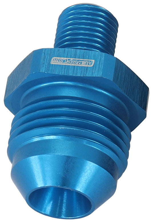 AF743-08 - METRIC M10 X 1.0MM TO -8AN BLUE MALE M10x1.0MM TO -8AN