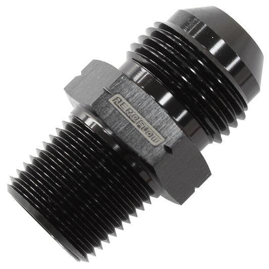 AF757-06BLK - 3/8" BSP TAPERED TO -6AN BRITISH STD PIPE TAPERED