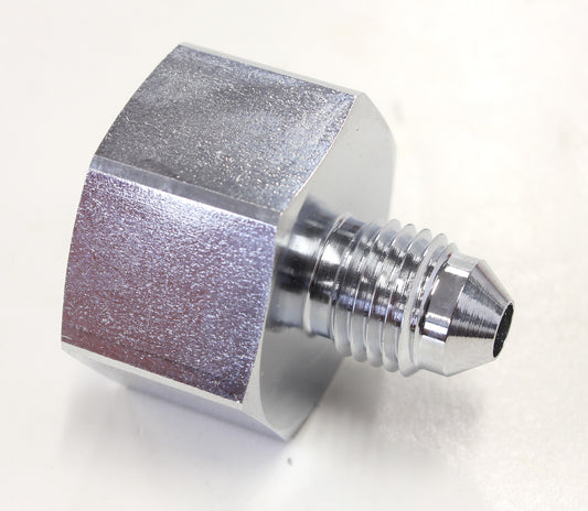 AF760-04 - NITROUS BOTTLE ADAPTER -4AN STEEL FINISH SUITS BOC BOTTLE
