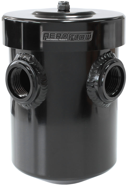 AF77-1019BLK - DRY SUMP / BREATHER TANK, INTERNAL BAFFLING CAN VENT TO ATMO