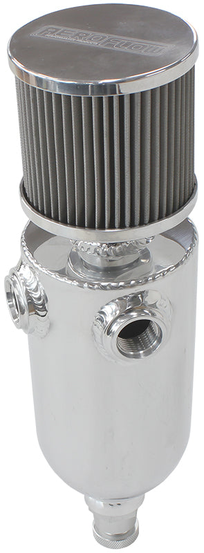AF77-1030 - UNIV BREATHER TANK 2x -8ORB 6.5X3.5" S/S BILLET BREATHER