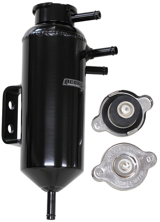 AF77-1031BLK - UNIVERSAL HEADER TANK 5/16" BARBS COMPACT DESIGN 32MM CAP