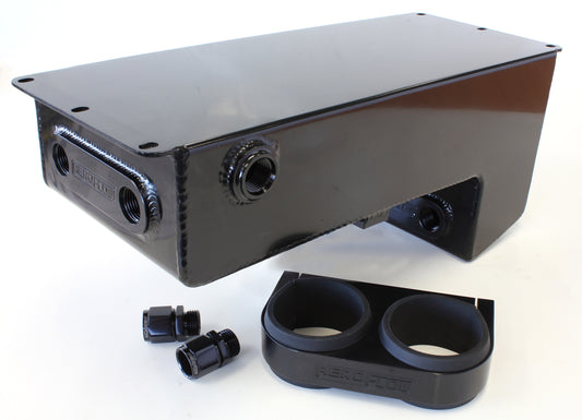 AF77-1044BLK - DUAL FUEL PUMP UNDER CAR SURGE TANK BLACK 4.75L CAPACITY 77-1044BLK