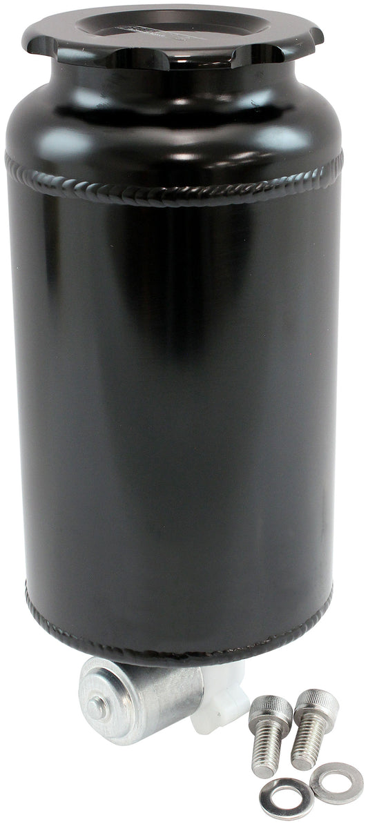 AF77-1047BLK - ROUND UNIVERSAL WASHER TANK BLACK 163mm H x 88mm dia