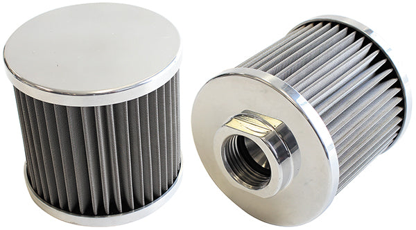 AF77-2001 - Stainless Steel Billet Breather with -12AN Female Thread Polished Finish.
