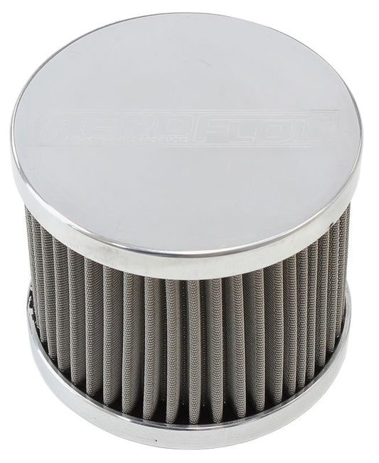AF77-2002 - Stainless Steel Billet Breather with -8AN Female Thread Polished Finish.