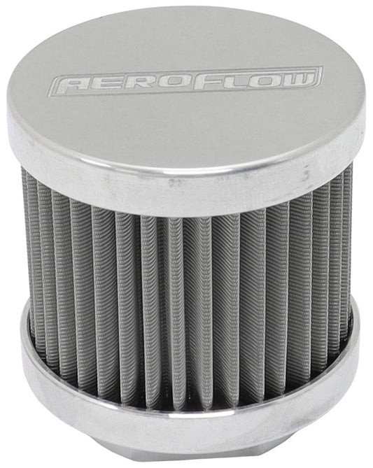 AF77-2004 - SMALL-10AN S/S BILLET BREATHERWITH FEMALE -10AN RE-USABLE