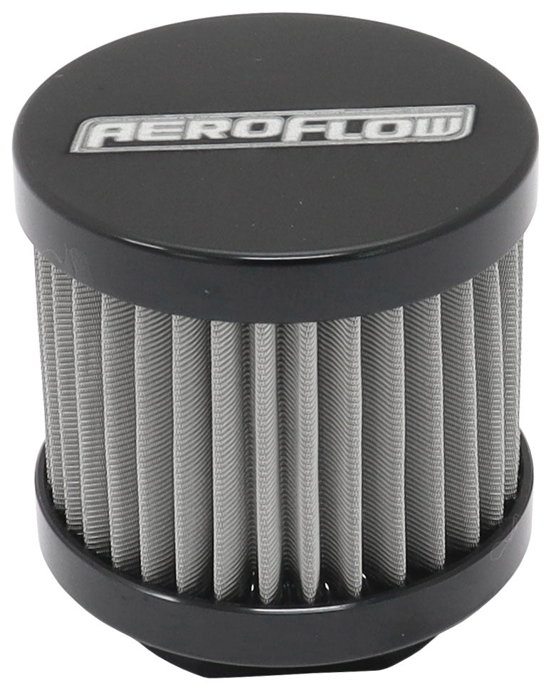 AF77-2004BLK - SMALL-10AN S/S BILLET BREATHERWITH FEMALE -10AN RE-USABLE