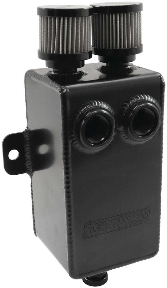 AF77-2020BLK - 1L BREATHER DUAL -10ORB DUAL -10AN BREATHERS TANK CATCH CAN