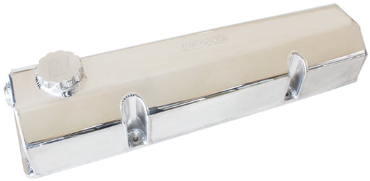 AF77-5000-12 - 350 SB CHEV FABRICATED VALVE COVERS POLISHED -12ORB EARLY SBC Aeroflow - AF 77-5000-12