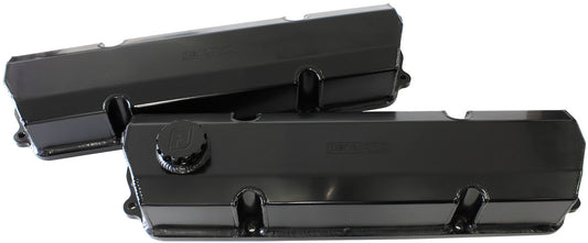 AF77-5004BLK - 253 308 HOLDEN FABRICATED VALVE COVERS BLACK EARLY