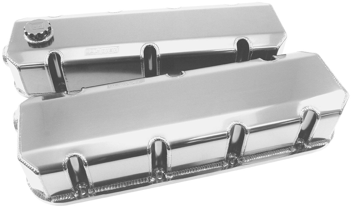AF77-5006-12 - BIG BLOCK CHEV FABRICATED VALVE COVERS POLISHED BBC