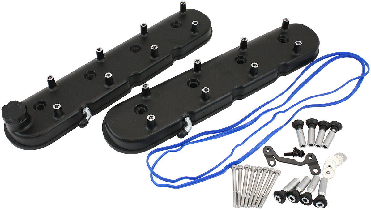 AF77-5018BLK - GM LS FACTORY VALVE COVERS CAST STANDARD HEIGHT BLACK