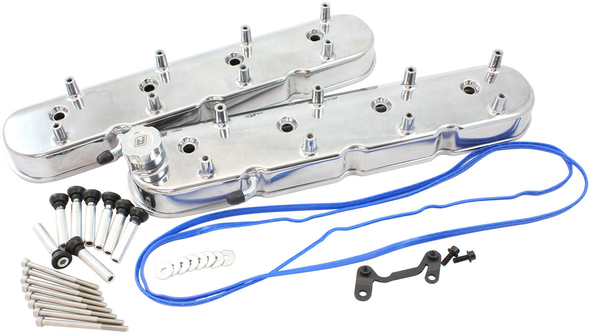AF77-5019P - GM LS FACTORY VALVE COVERS CAST TALL HEIGHT POLISHED
