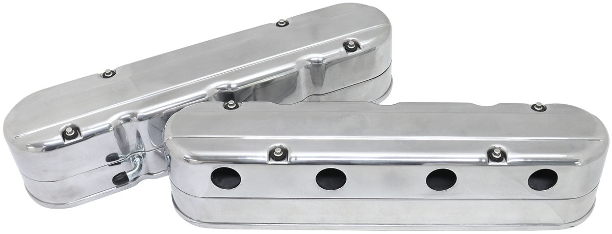 AF77-5021P - GM LS 2 PIECE VALVE COVERS CAST TALL RETRO SMOOTH POLISHE