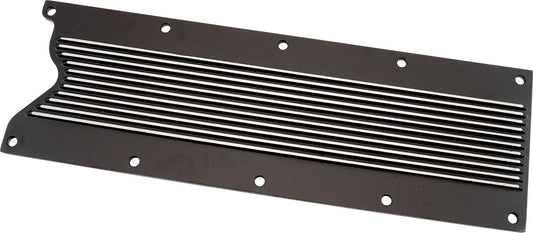 AF77-5026BLK - GM LS1 FINNED VALLEY PLATE COVER BLACK CAST ALLOY LS