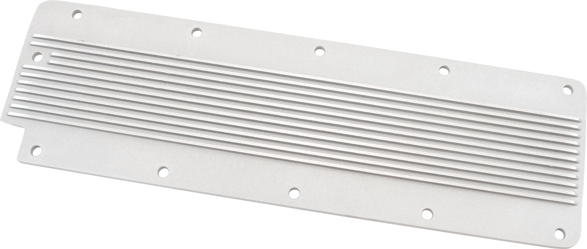 AF77-5028 - GM LS2 FINNED VALLEY PLATE COVER NATURAL CAST ALLOY LS3 LSX Aeroflow - AF 77-5028
