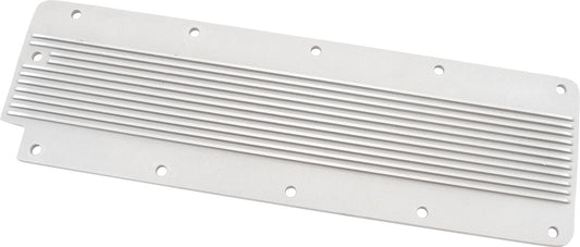 AF77-5028 - GM LS2 FINNED VALLEY PLATE COVER NATURAL CAST ALLOY LS3 LSX Aeroflow - AF 77-5028