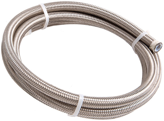 AF800-06-2M - #6 NYLON BRAIDED A/C S/S HOSE 2M SILVER 8.3mm ID 11.7mm OD