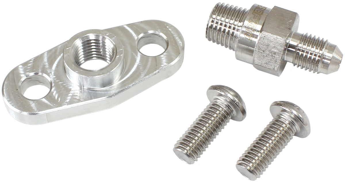 AF8059-0011 - 38mm TURBO OIL FEED PLATE 1/4" NPT PORT BOOSTED TURBOS