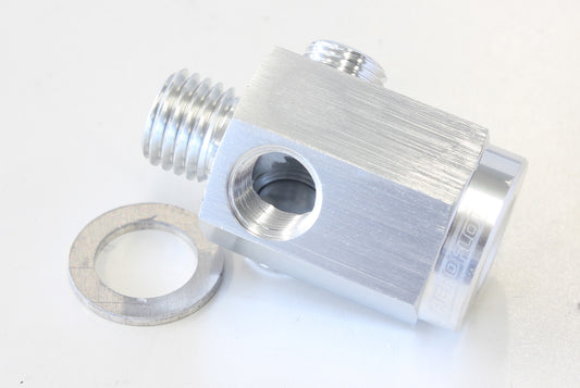 AF810-M12-02S - M12 X 1.5 EXTENSION WITH 1/8" NPT PORT SILVER