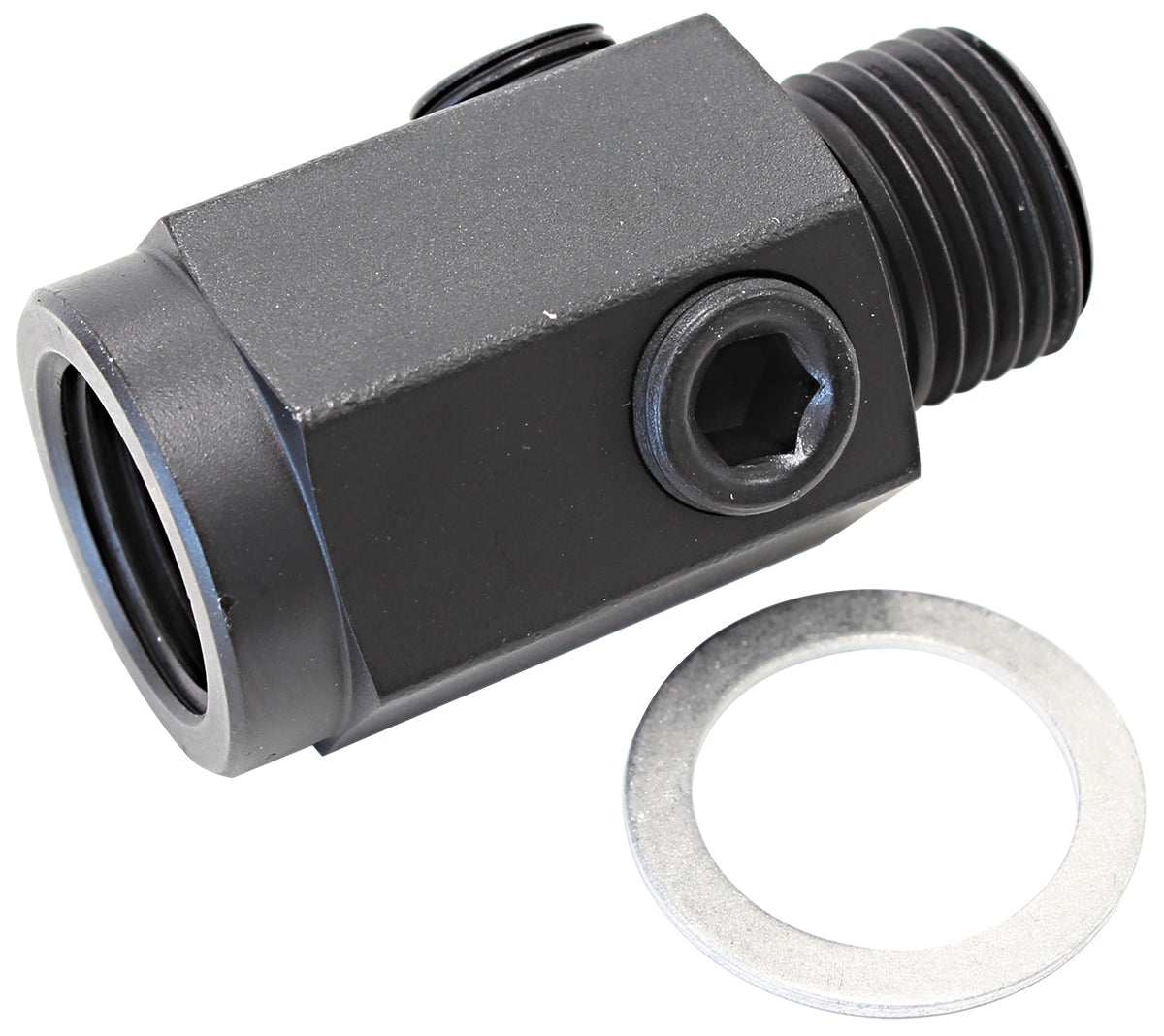 AF810-M16-02-ST - M16 X 1.5 EXTENSION WITH 1/8" NPT PORT STEEL