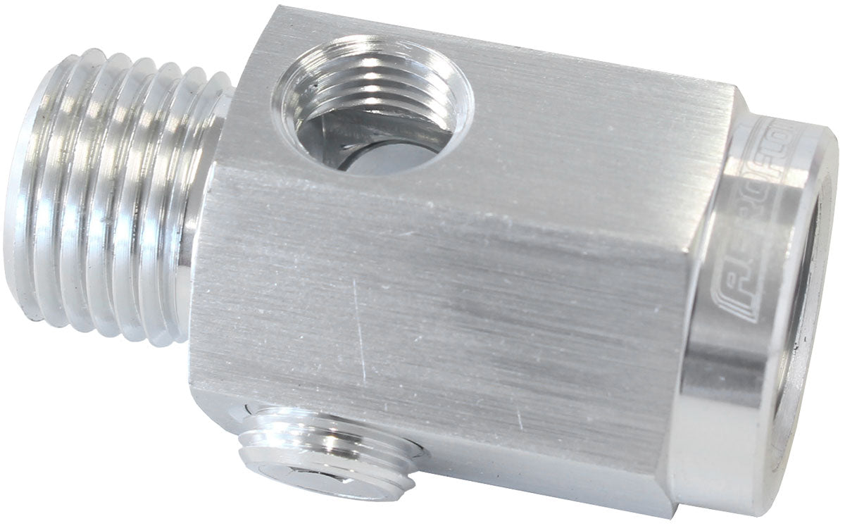 AF810-M16-02S - M16 X 1.5 EXTENSION WITH 1/8" NPT PORT SILVER