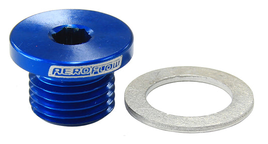 AF814-M12-01 - METRIC PORT PLUG M12 X 1.25 BLUE LOW PROFILE HEX PLUG