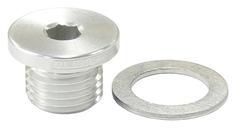 AF814-M12-01S - METRIC PORT PLUG M12 X 1.25 SILVER LOW PROFILE HEX PLUG