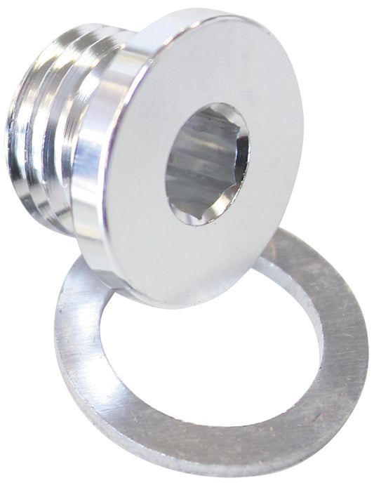 AF814-M14S - METRIC PORT PLUG M14 X 1.5 SILVER LOW PROFILE HEX PLUG