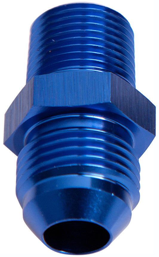 AF816-10-04 - MALE FLARE -10AN TO 1/4" NPT BLUE MALE FLARE TO NPT ADAPTER